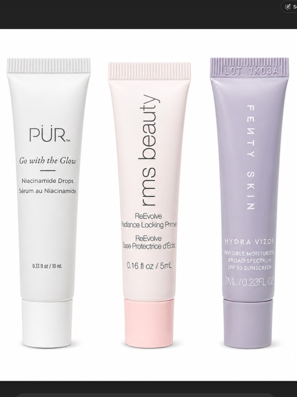 NWOT PUR + RMS Beauty + Fenty Skin Travel Size Skincare Bundle NWT/Sealed